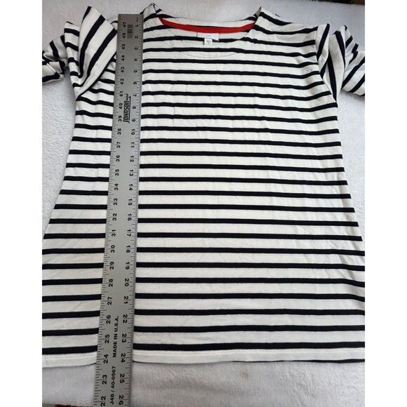 J. Jill Womens Blue & White Striped Crew Neck Long-Sleeve T-Shirt Top XS Casual - Picture 8 of 8